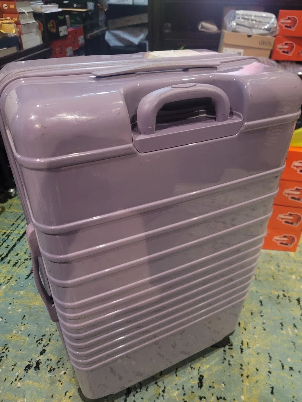 BEIS GLOSSY PURPLE LARGE CHECK IN 31
